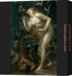 Watts Canvas Paintings - Eve Tempted by George Frederick Watts