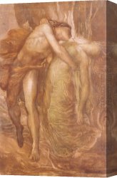 The Torture of St George Canvas Paintings - Orpheus and Eurydice by George Frederick Watts