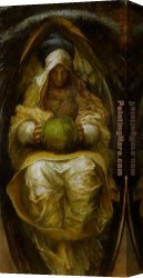 The Angel Appears to Tobias Canvas Paintings - The Recording Angel by George Frederick Watts