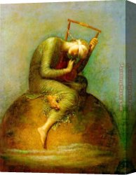 St George And The Dragon, Victory Leading Sketch-model for a Proposed War Memorial Canvas Paintings - Watts Hope by George Frederick Watts