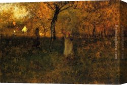 The Pear Orchard Canvas Paintings - In the Orchard, Milton by George Inness