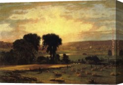 Banquet of The Officers of The St George Civic Guard Company Canvas Paintings - Peace and Plenty by George Inness