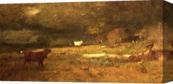 St George And The Dragon, Victory Leading Sketch-model for a Proposed War Memorial Canvas Paintings - The Coming Storm by George Inness