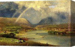St George And The Dragon, Victory Leading Sketch-model for a Proposed War Memorial Canvas Paintings - The Delaware Water Gap by George Inness