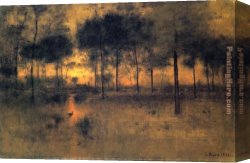 Home Canvas Paintings - The Home of the Heron by George Inness