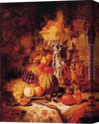 Lance Canvas Paintings - Still life with fruit by George Lance