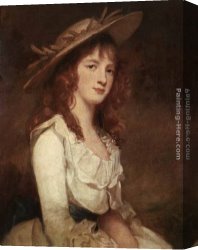 Constable Canvas Paintings - Miss Constable by George Romney