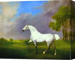 St George And The Dragon, Victory Leading Sketch-model for a Proposed War Memorial Canvas Paintings - A Grey Horse by George Stubbs