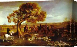 The Moose Hunt Canvas Paintings - The Grosvenor Hunt by George Stubbs