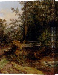 The Sledge Ride Canvas Paintings - The Boat Ride by George Vicat Cole