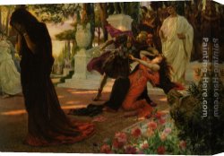It Was to Be a Lasso Duel to The Death Canvas Paintings - The Death of Messalina by Georges Antoine Rochegrosse