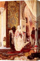 Jules Canvas Paintings - Entering The Harem by Georges Jules Victor Clairin