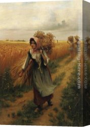 Bringing in The Hay Canvas Paintings - Bringing in the Harvest by Georges Laugee