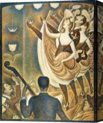 St George And The Dragon, Victory Leading Sketch-model for a Proposed War Memorial Canvas Paintings - Le Chahut by Georges Seurat