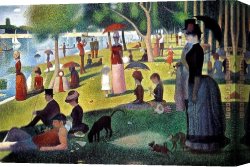 St George And The Dragon, Victory Leading Sketch-model for a Proposed War Memorial Canvas Paintings - Sunday Afternoon on the Island of la Grande Jatte by Georges Seurat