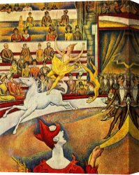 St George And The Dragon, Victory Leading Sketch-model for a Proposed War Memorial Canvas Paintings - The Circus by Georges Seurat