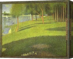 St George And The Dragon, Victory Leading Sketch-model for a Proposed War Memorial Canvas Paintings - The Island of La Grande Jatte by Georges Seurat
