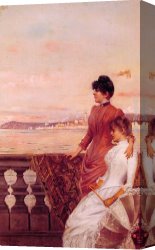 The Torture of St George Michiel Van Coxcie Canvas Paintings - On the Balcony by Georges van den Bos