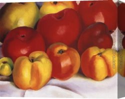 Family Canvas Paintings - Apple Family II C.1920 by Georgia O'Keeffe