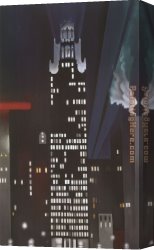 Building Canvas Paintings - Radiator Building With Logo by Georgia O'Keeffe