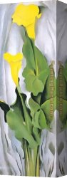 Yellow Canvas Paintings - Yellow Calla Lily by Georgia O'Keeffe