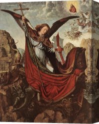 St Wolfgang Altarpiece Resurrection of Lazar Canvas Paintings - Altarpiece of St Michael by Gerard David