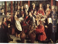 Marriage Canvas Paintings - The Marriage at Cana by Gerard David