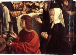 Marriage Canvas Paintings - The Marriage at Cana - detail by Gerard David
