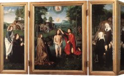 Gerard De Lairesse Canvas Paintings - Triptych of Jan Des Trompes by Gerard David