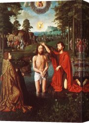 Gerard De Lairesse Canvas Paintings - Triptych of Jean Des Trompes (central) by Gerard David