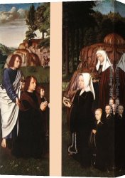 Gerard De Lairesse Canvas Paintings - Triptych of Jean Des Trompes (side panels) by Gerard David