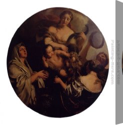 Gerard De Lairesse Canvas Paintings - Allegory With An Infant Surrounded By Women, One With A Cornucopia by Gerard De Lairesse