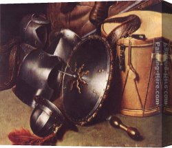 Officer Canvas Paintings - Officer of the Marksman Society in Leiden - detail by Gerrit Dou
