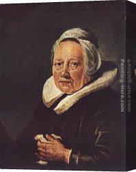Portrait of a Woman Canvas Paintings - Portrait of an Old Woman by Gerrit Dou
