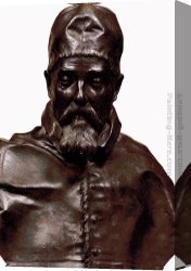 Composition VIII Canvas Paintings - Bust of Pope Urban VIII by Gian Lorenzo Bernini