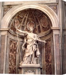 Lorenzo Canvas Paintings - St. Longinus by Gian Lorenzo Bernini