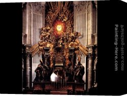 The Denying of Peter Canvas Paintings - The Chair of Saint Peter by Gian Lorenzo Bernini