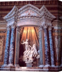 Saint Cecilia Canvas Paintings - The Ecstasy of Saint Teresa by Gian Lorenzo Bernini