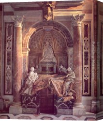 Tomb Canvas Paintings - Tomb of Pope Alexander VII by Gian Lorenzo Bernini