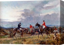 A Hunting Morn Canvas Paintings - Out Hunting by Gilbert Scott Wright