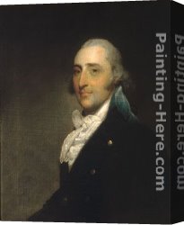 Gentleman Canvas Paintings - Charles Lee or Gentleman of the Lee Family by Gilbert Stuart