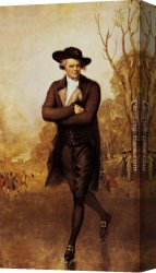 Gentleman Canvas Paintings - Portrait Of A Gentleman Skating by Gilbert Stuart