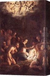 Nativity Canvas Paintings - The Nativity by Giorgio Vasari