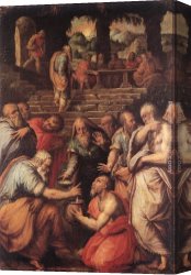Prophet Canvas Paintings - The Prophet Elisha by Giorgio Vasari