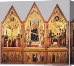 Giotto Canvas Paintings - The Stefaneschi Triptych by Giotto