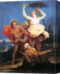 Giovanni Paolo Pannini Canvas Paintings - Apollo and Daphne by Giovanni Battista Tiepolo