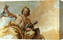 Diana And Acteon Canvas Paintings - Apollo and Diana by Giovanni Battista Tiepolo