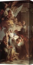 Education Canvas Paintings - Education of the Virgin by Giovanni Battista Tiepolo