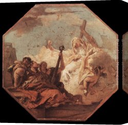 Virtue Canvas Paintings - The Theological Virtues by Giovanni Battista Tiepolo