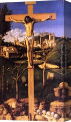 The Crucifixion Canvas Paintings - The Crucifixion by Giovanni Bellini